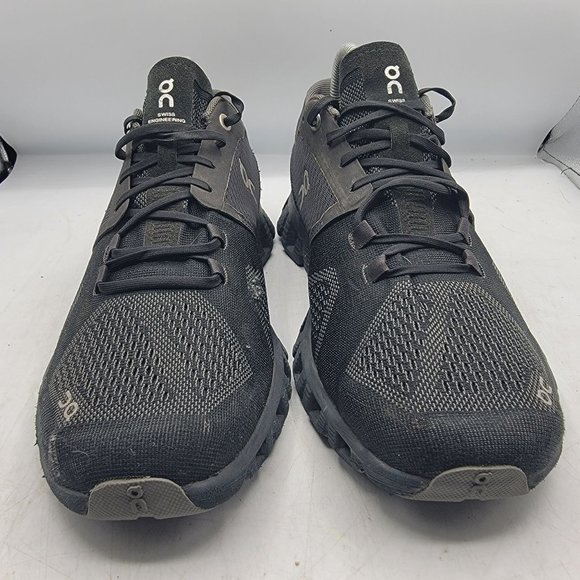 On Cloud X Mens 7.5 Triple Black Asphalt Athletic Sneaker Shoes Running - Picture 2 of 14